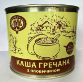 Каша, ЛЮБОТИНСЬКИЙ М'ЯСОКОМБІНАТ, гречана крупа, яловичина, 525 г